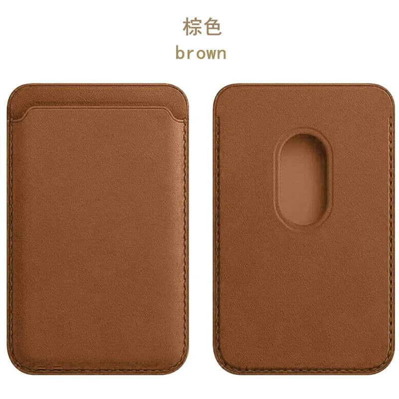 Magnetic Leather Card Wallet For iPhone & Samsung