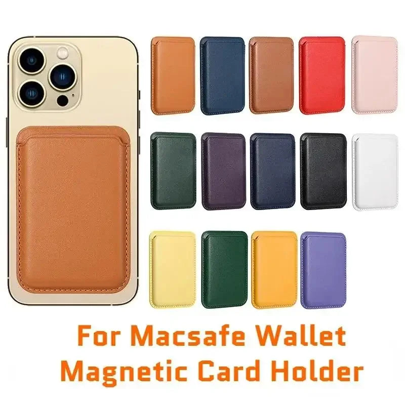 Magnetic Leather Card Wallet For iPhone & Samsung